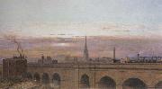 Henry George Hine,RI Railway Line at Camden Town (mk46) oil